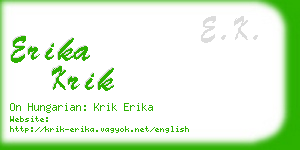 erika krik business card